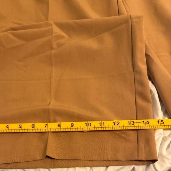 Lane Bryant Camel Paperbag Waist Wide-Leg Pants w/ Tie Belt and pockets– Size 28 - Picture 5 of 10